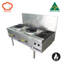 Goldstein - CWA2B2D/R 2 open burners & 2 woks 356 mm w/ dual ring burner