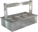 Cossiga Linear Series Bain Marie Flat Top Sneeze Guard - LSBM3-FT