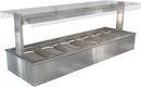 Cossiga Linear Series Bain Marie Flat Top Sneeze Guard - LSBM6-FT