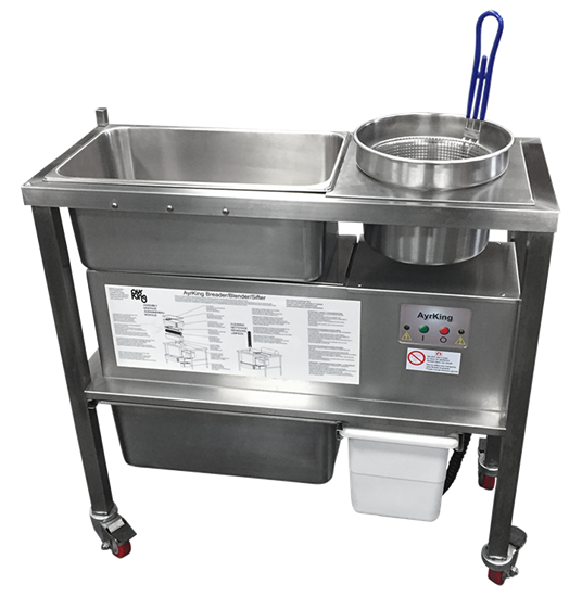 Ayrking Breading Tables with Integrated Breading Sifter System