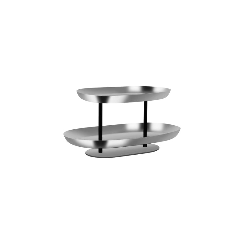 Chef Inox - 2-Tier Seafood Stand - Ss/Iron - 38cm
