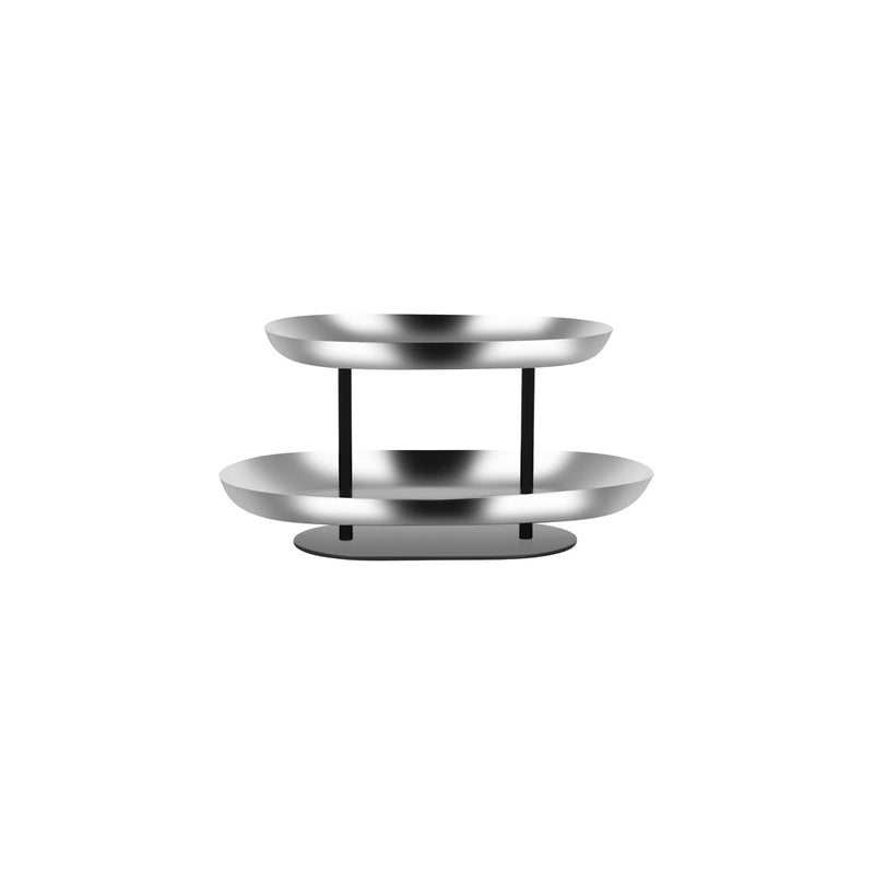 Chef Inox - 2-Tier Seafood Stand - Ss/Iron - 38cm