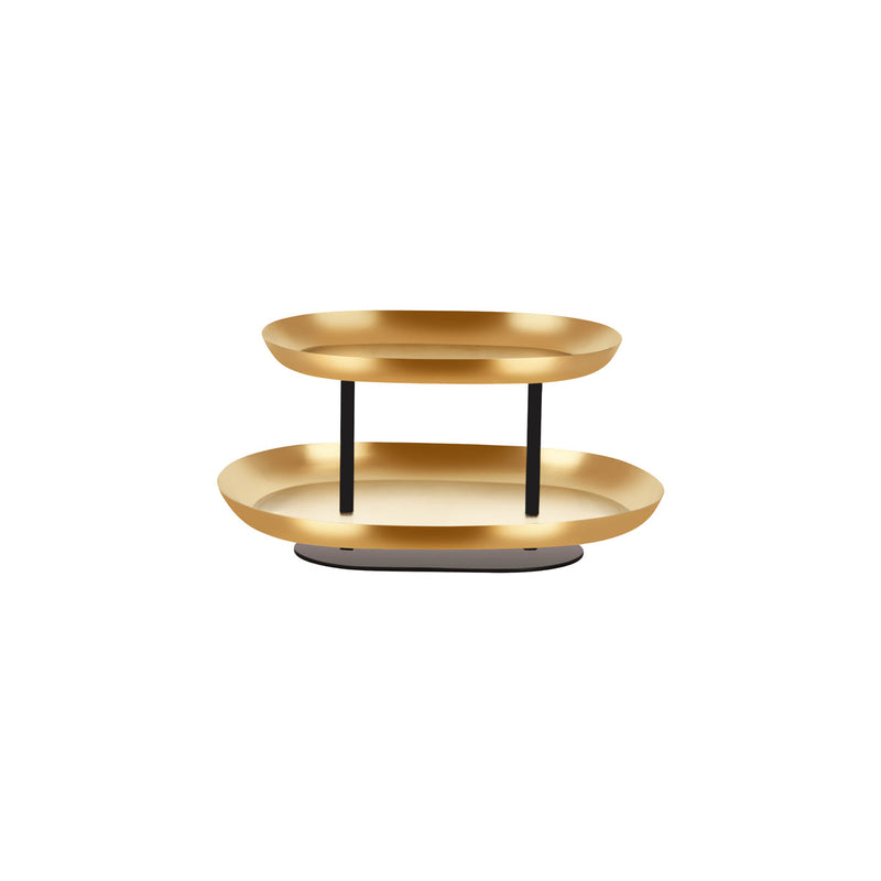 Chef Inox - 2-Tier Seafood Stand - Brass - 38cm