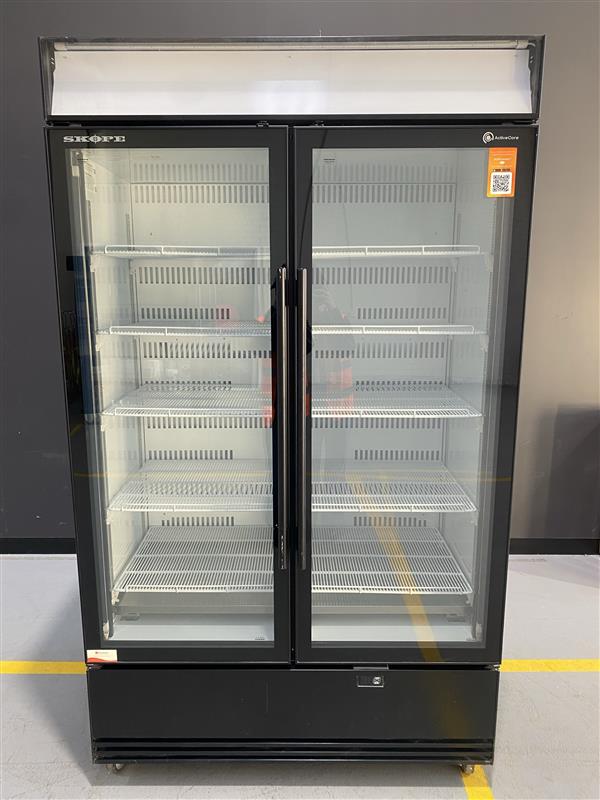 SKOPE BME1200N-AC-Black: Two Door chiller ActiveCore Lit Sign