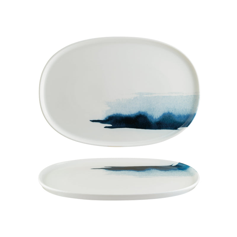 Bonna - Blue Wave Hygge Oval Platter - 34cm - Set of 6