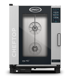 UNOX XEVC-1011-GPLM-MS CHEFTOP MIND.Maps PLUS Combi Steamer 10 Tray GN 1/1 Gas Hinged Right