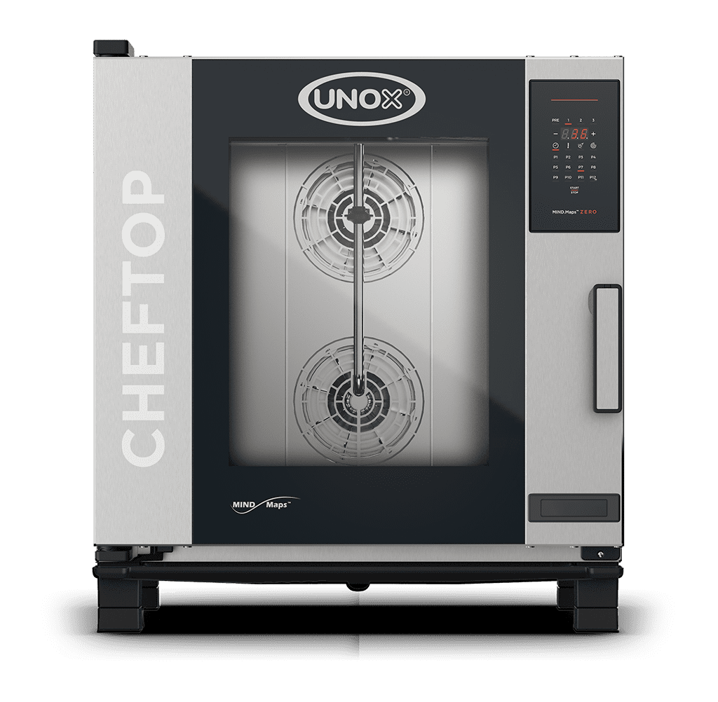 UNOX XEVC-0711-EZRM CHEFTOP MIND.Maps™ ZERO Countertop Combi Oven 7 GN 1/1 trays Electric Left Hinge