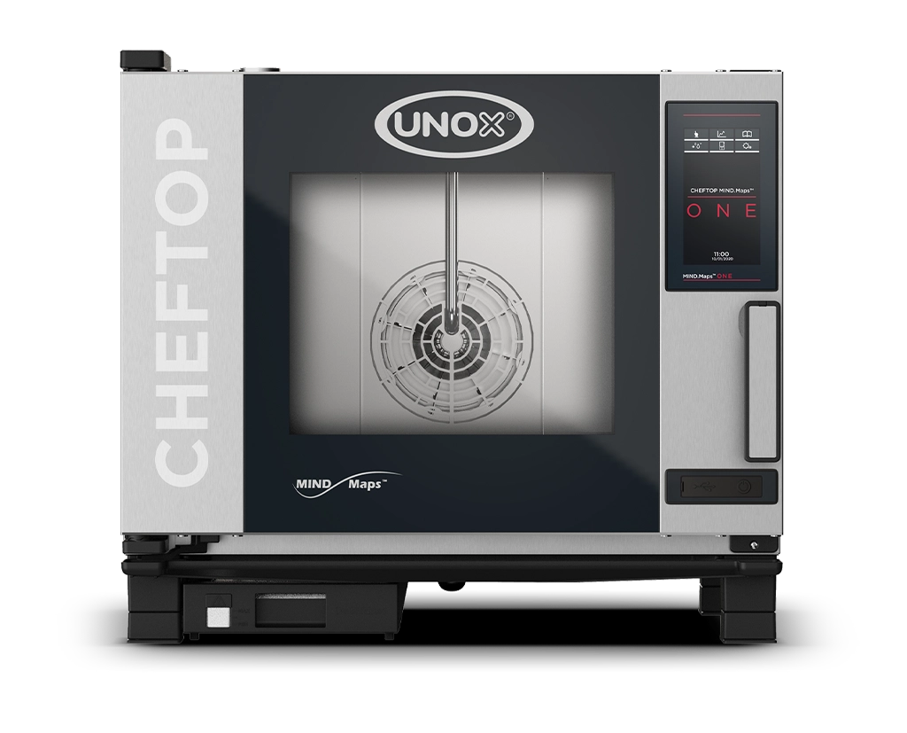 UNOX XEVC-0511-E1LM-LP CHEFTOP MIND.Maps PLUS LP Combi Steamer 7 Tray GN 1/1 Electric Low Power Hinged Right