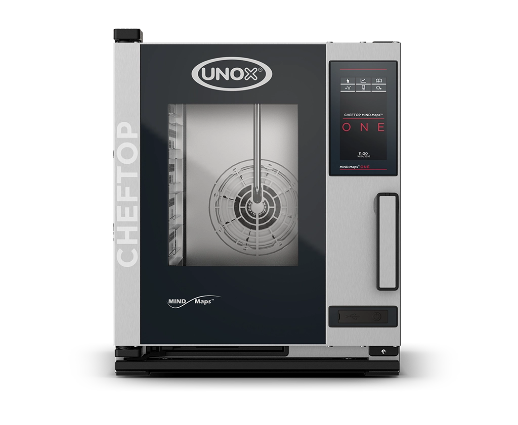 UNOX XECC-0523-E1LM CHEFTOP MIND.Maps ONE Combi Steamer 5 Tray GN 2/3 Electric Hinged Right