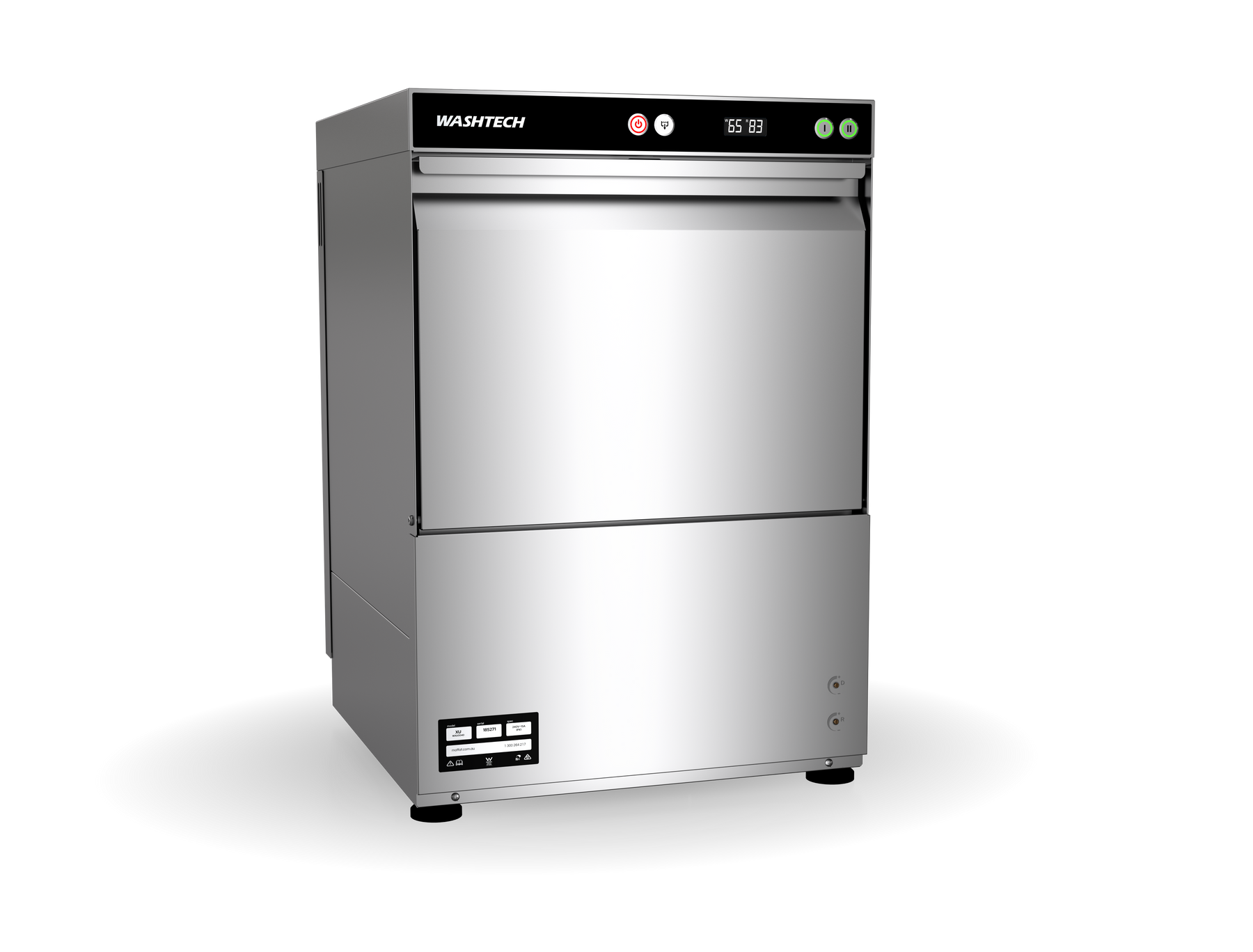 Washtech XU Undercounter Dishwasher/Glasswasher - 500mm Rack