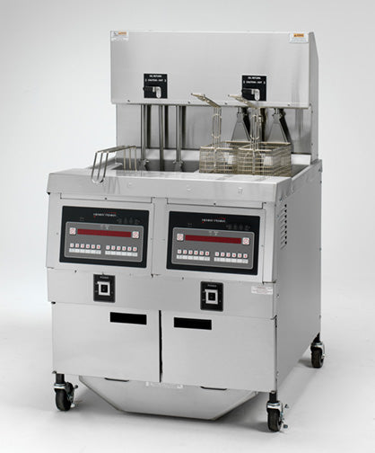 Henny Penny OFE-322 Electric Double Well (Full/Split) Open Fryer with Computron 1000 Controls