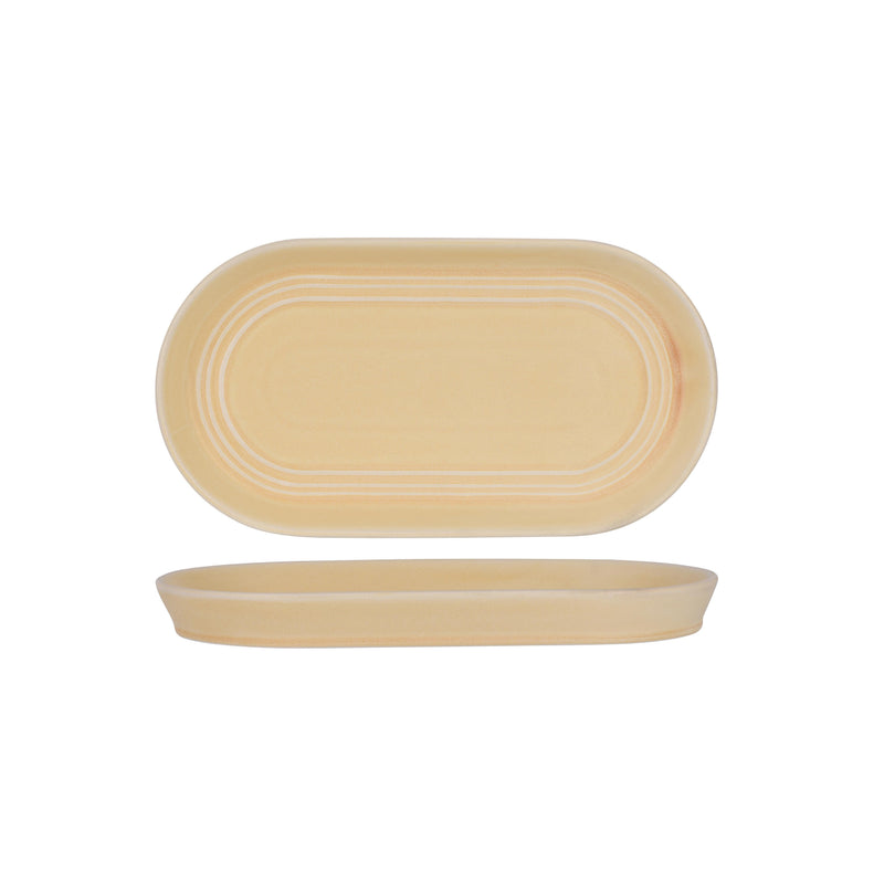 Tablekraft - Urban Loft Oval Platter - Sandstone - 30.5cm - Set of 3
