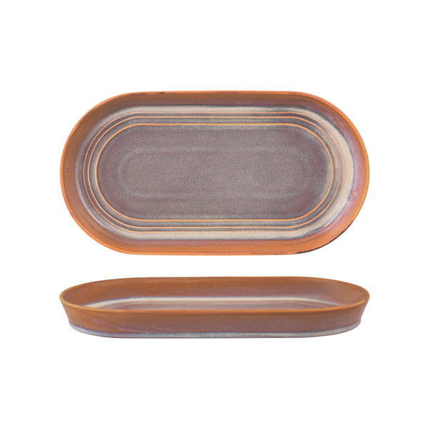Tablekraft - Urban Loft Oval Platter - Auburn - 30.5cm - Set of 3