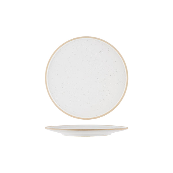 Tablekraft - Soho Round Plate - White Pebble - 25.5cm - Set of 4