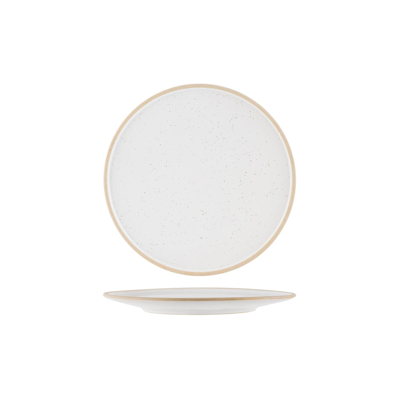 Tablekraft - Soho Round Plate - White Pebble - 25.5cm - Set of 4