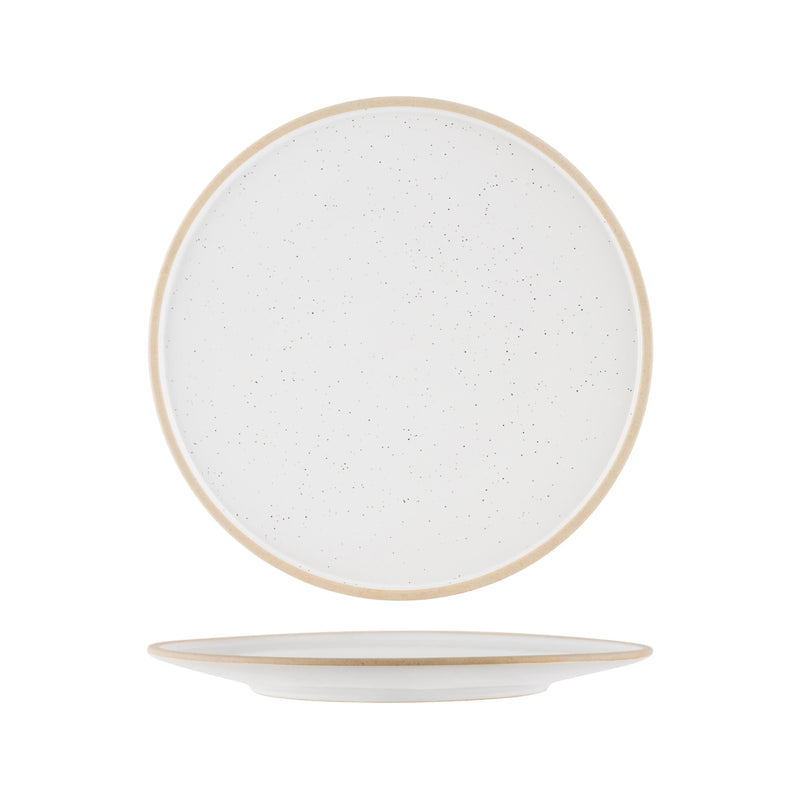 Tablekraft - Soho Round Plate - White Pebble - 28.5cm - Set of 4