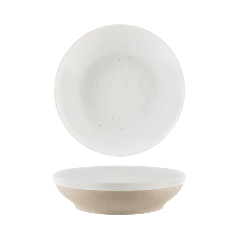 Tablekraft - Soho Round Coupe Bowl - White Pebble - 23cm - Set of 4