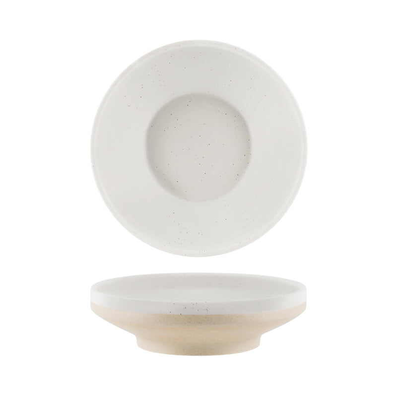 Tablekraft - Soho Round Bowl Footed - White Pebble - 23cm - Set of 4