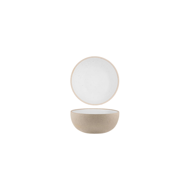 Tablekraft - Soho Round Deep Bowl - White Pebble - 12cm - Set of 6