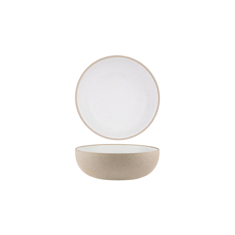 Tablekraft - Soho Round Deep Bowl - White Pebble - 17cm - Set of 6