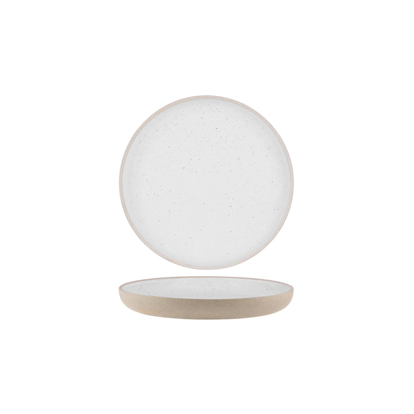 Tablekraft - Soho Round Deep Coupe Plate - White Pebble - 25.5cm - Set of 6