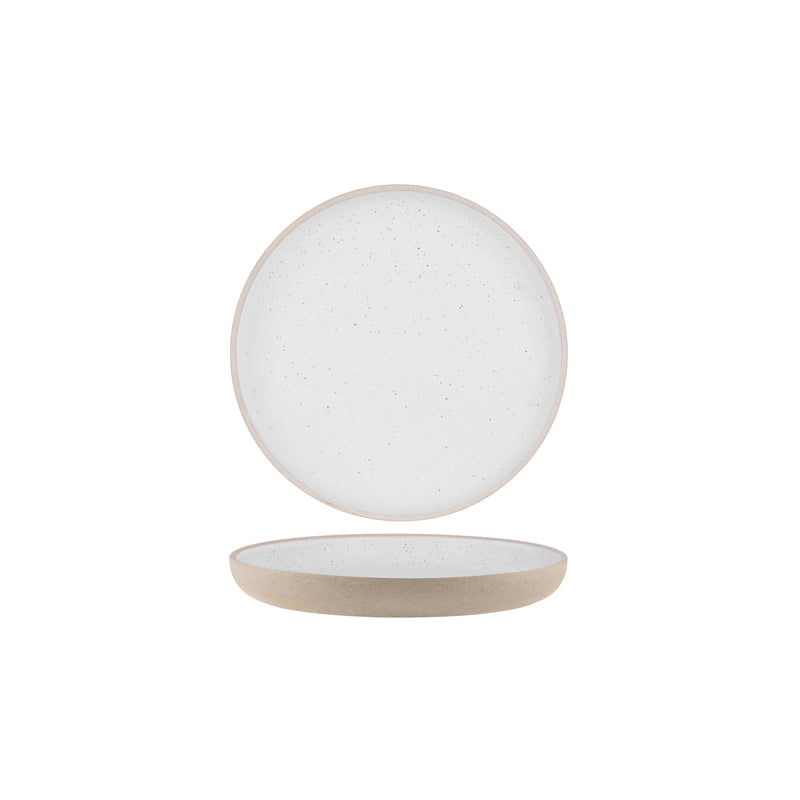 Tablekraft - Soho Round Deep Coupe Plate - White Pebble - 25.5cm - Set of 6