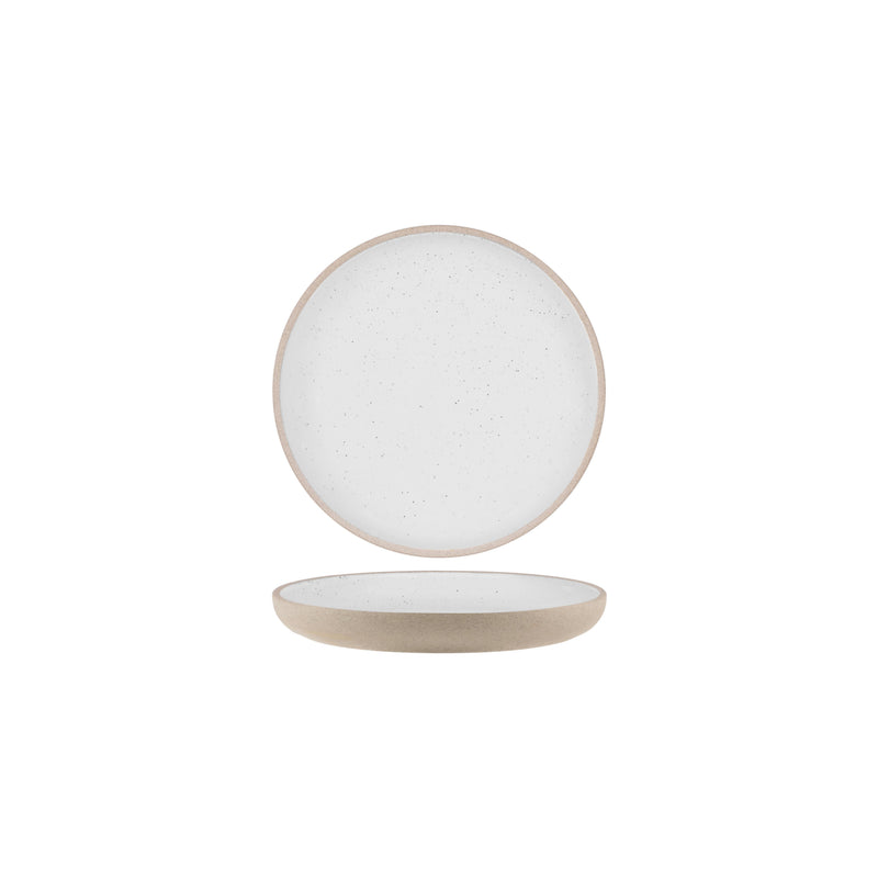 Tablekraft - Soho Round Deep Coupe Plate - White Pebble - 23.5cm - Set of 6