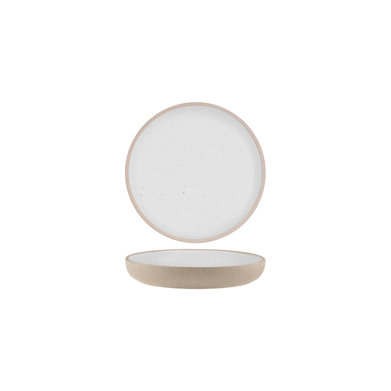 Tablekraft - Soho Round Deep Coupe Plate - White Pebble - 17.5cm - Set of 6