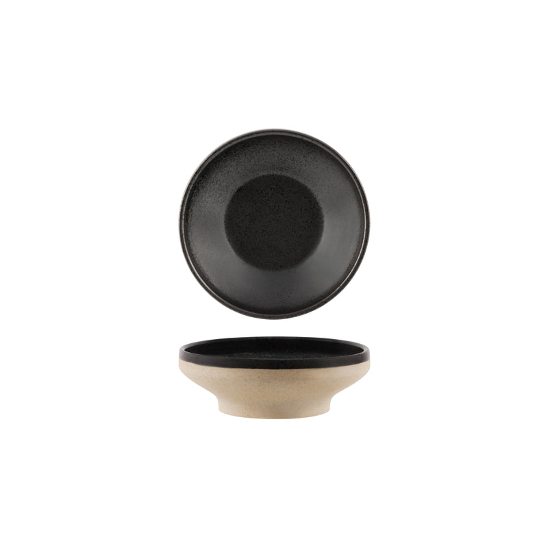Tablekraft - Soho Round Bowl Footed - Speckle Black - 15.3cm - Set of 6