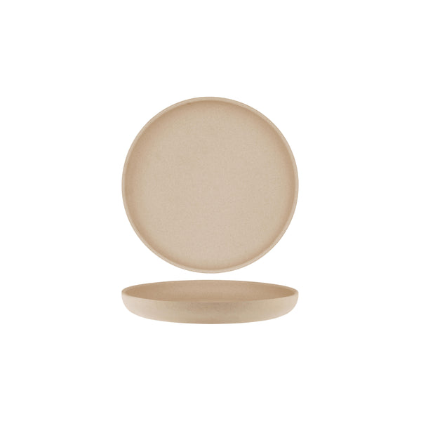 Tablekraft - Soho Round Deep Coupe Plate - Stone - 25.5cm - Set of 6