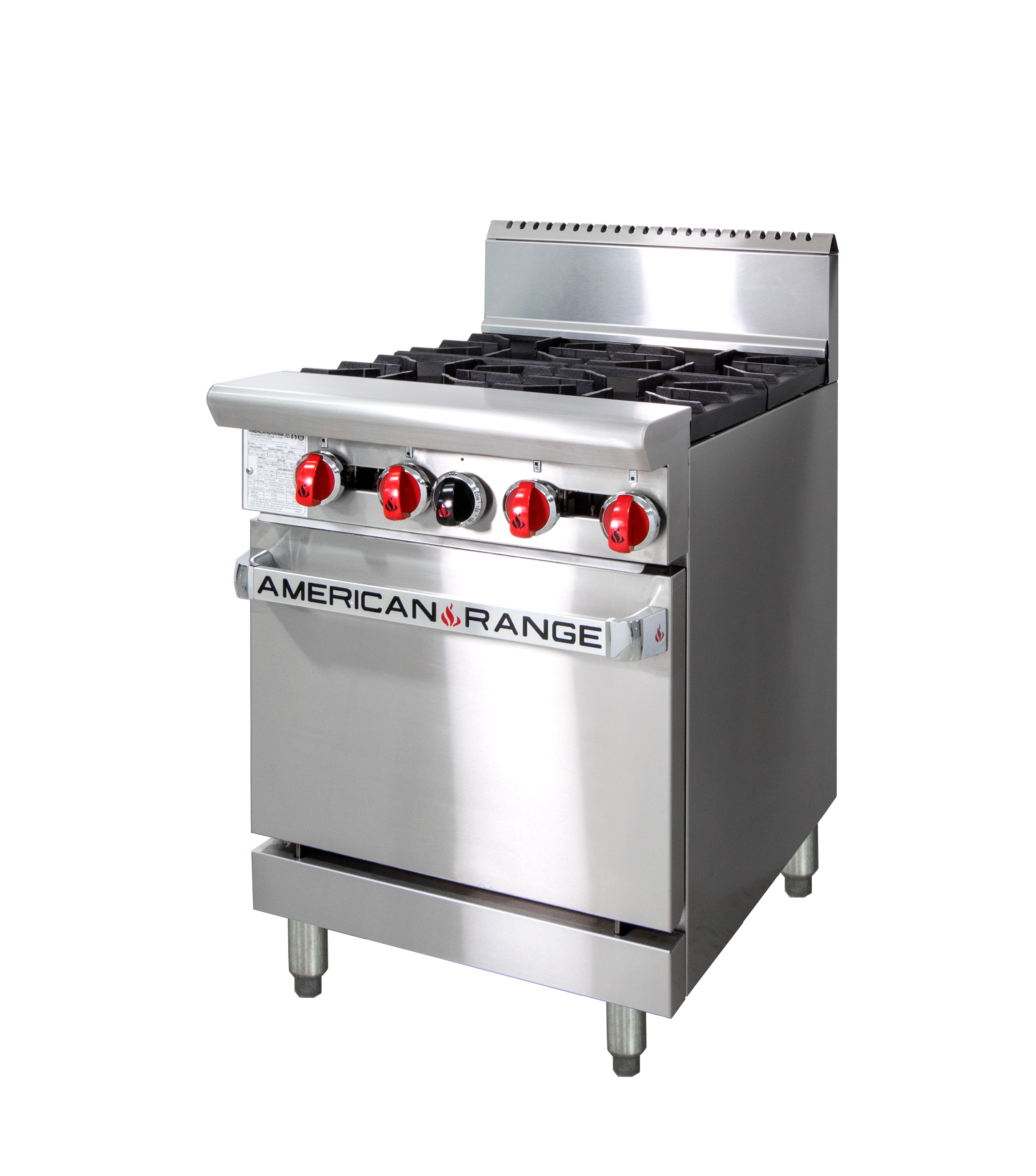 American Range AAR.4B 24" Oven Range 4 Open Burners