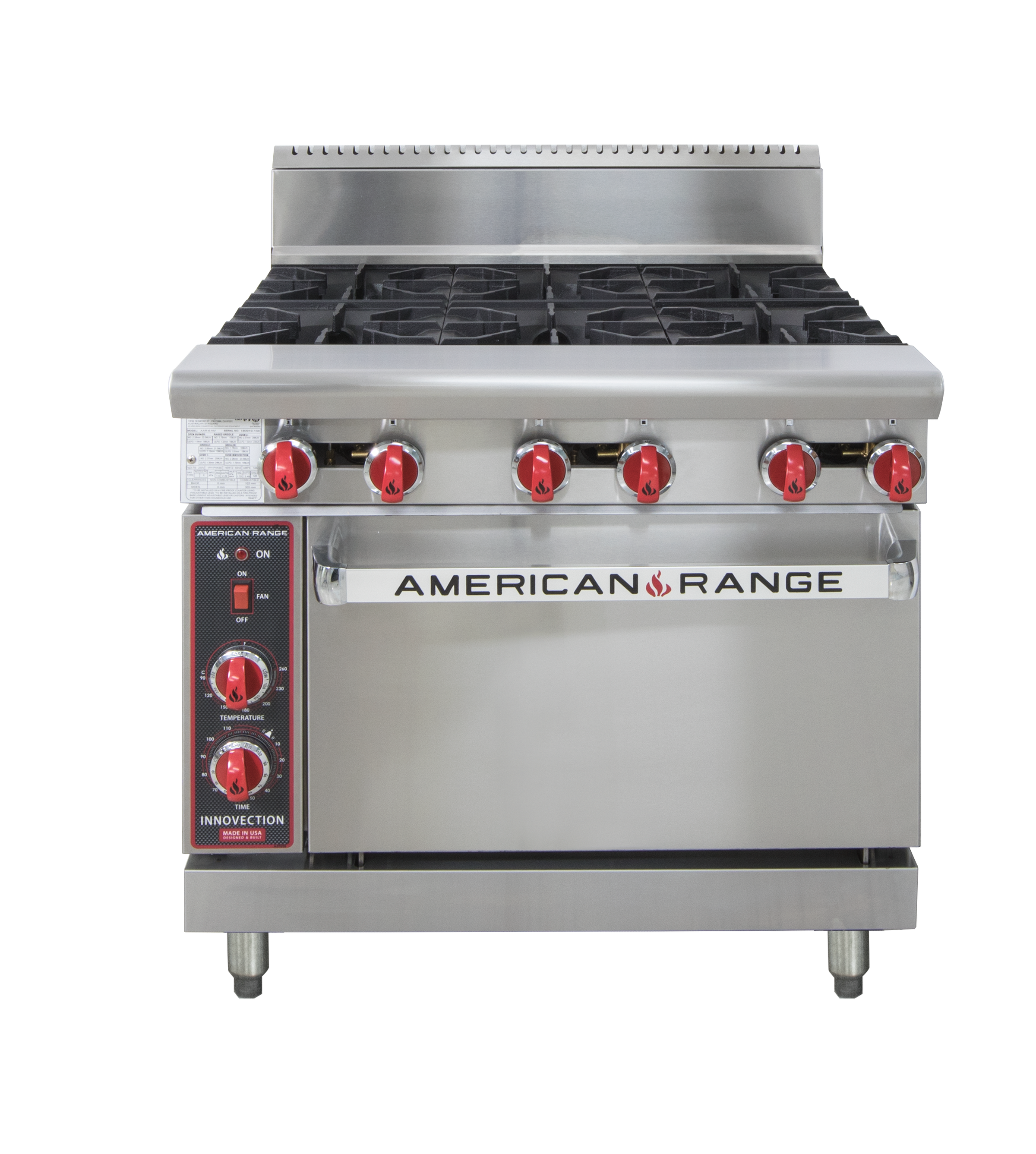 American Range - AAR.6B.NV - 36" Innovection Oven Range & 6 Open Burners