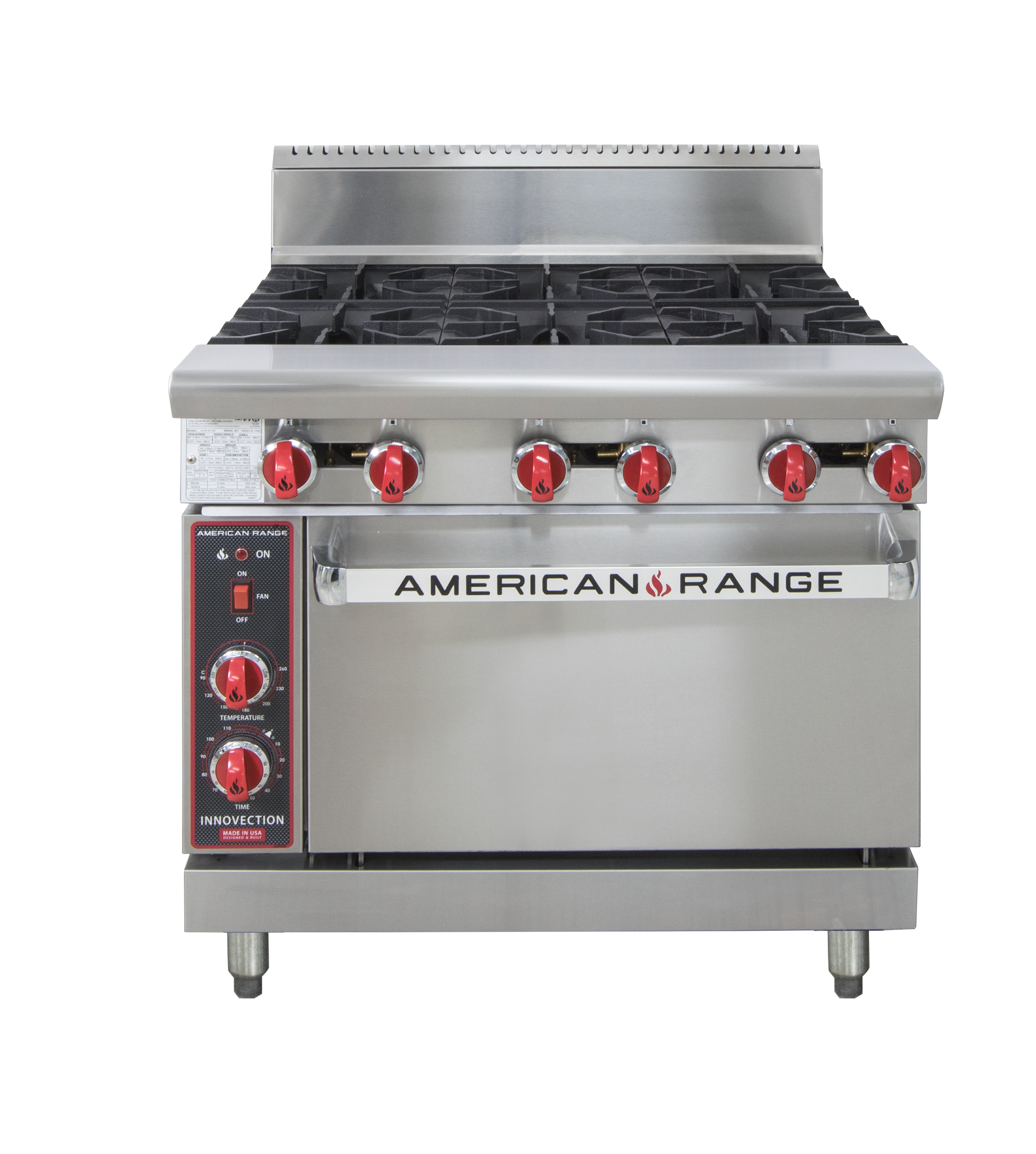American Range - AAR.6B.NV - 36" Innovection Oven Range & 6 Open Burners