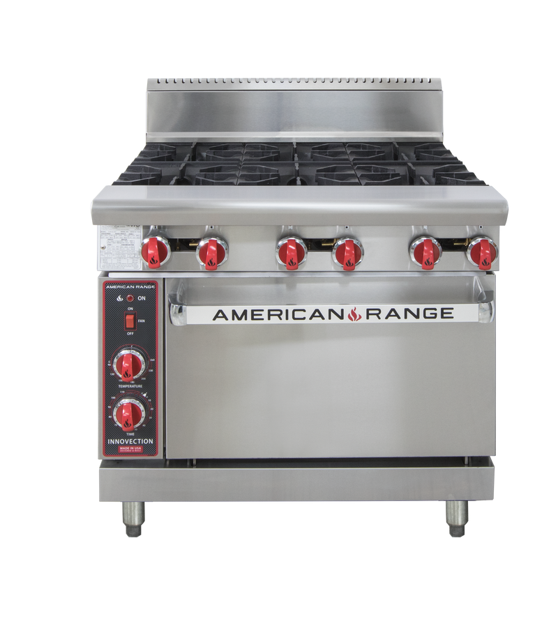American Range - AAR.6B.NV - 36" Innovection Oven Range & 6 Open Burners