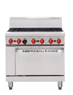 American Range AAR.6B 36" Oven Range 6 Open Burners
