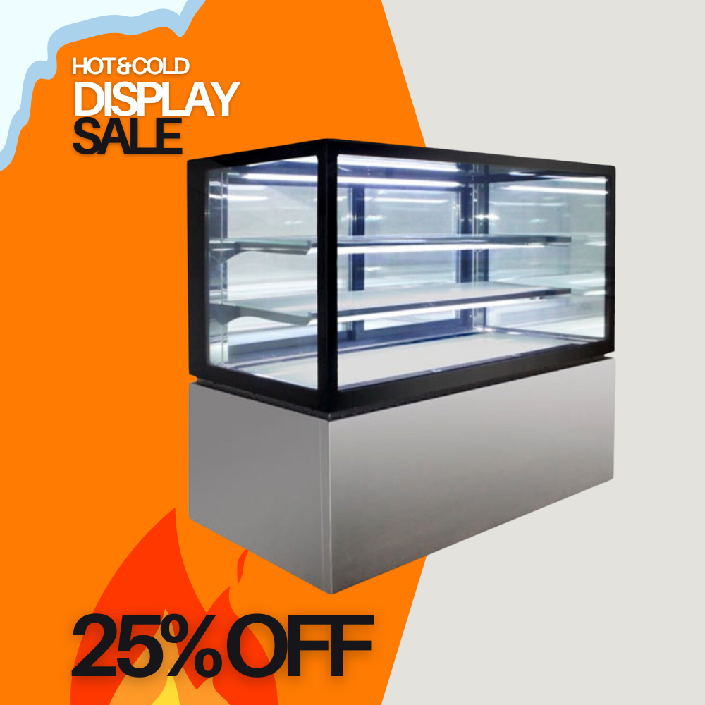 Anvil Square Glass 3 TIER COLD SHOWCASE 900 - Flexikitch