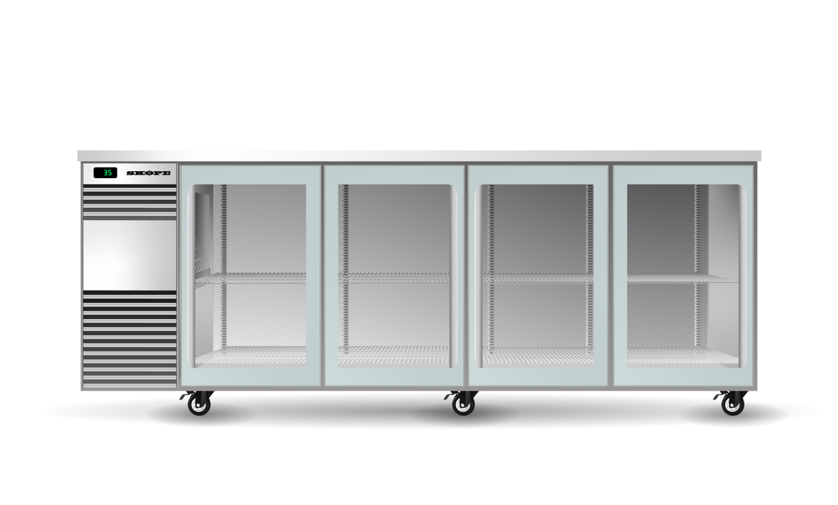 SKOPE BB.4.GSL BackBar 4 Glass Sliding Door Fridge