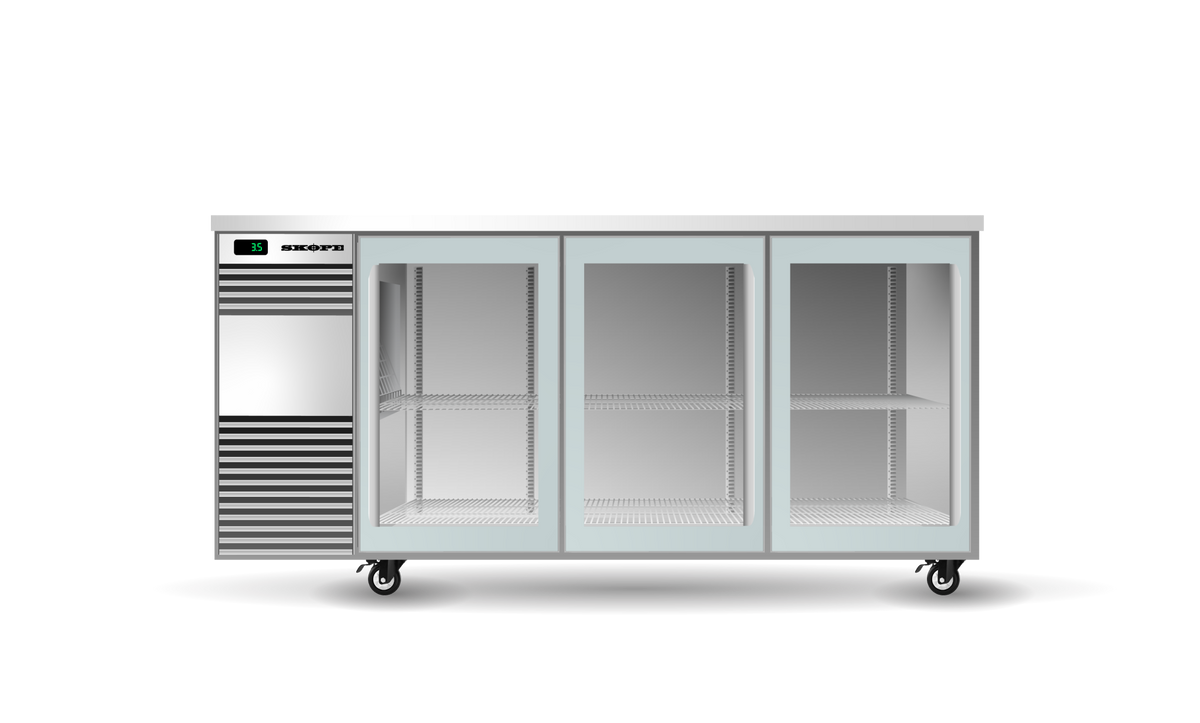 SKOPE BB.3.GSL BackBar 3 Glass Sliding Door Fridge