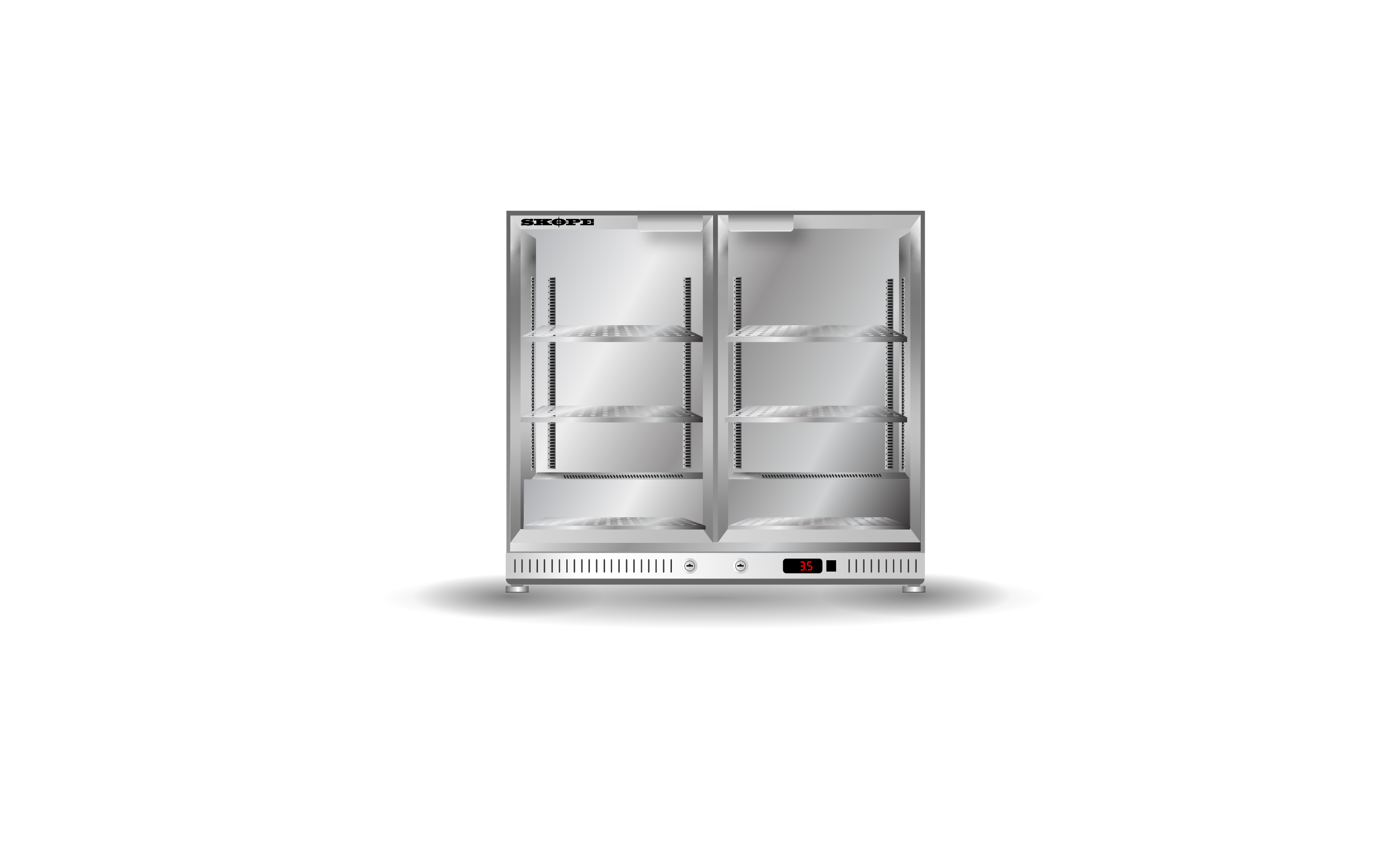Skope - Two Glass Door Bar Cooler - 130 L - BC.2.GSW