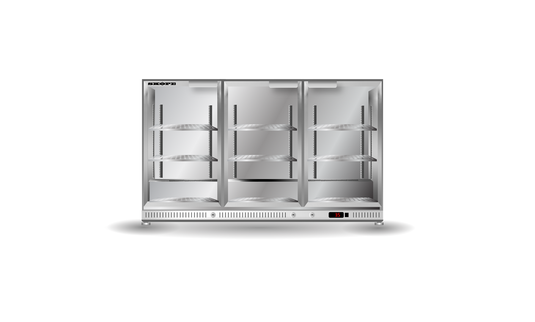Skope - Three Glass Door Bar Cooler - 203 L - BC.3.GSW