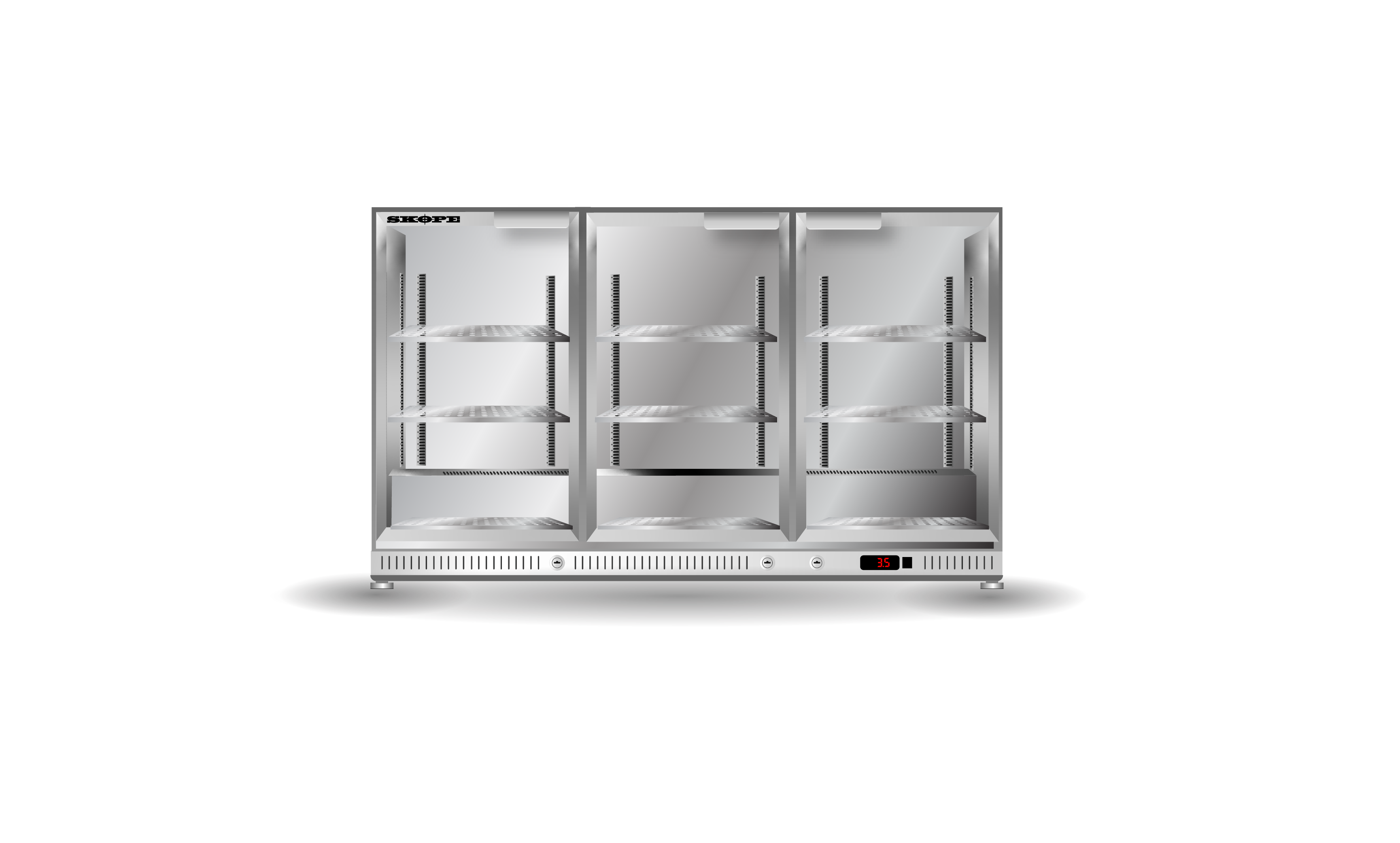 Skope - Three Glass Door Bar Cooler - 203 L - BC.3.GSW