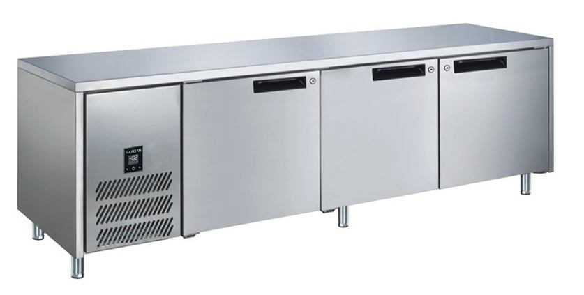 Glacian 3 DOOR SS U-BAR FRIDGE