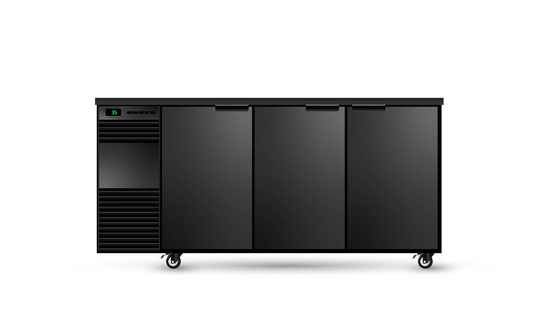 BackBar 3 Solid Swing Door Fridge