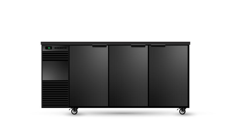 BackBar 3 Solid Swing Door Fridge