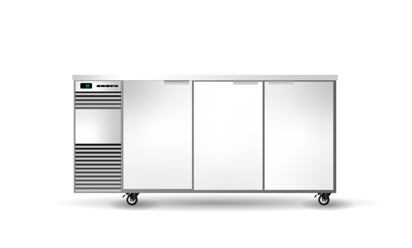 BackBar 3 Solid Swing Door Fridge