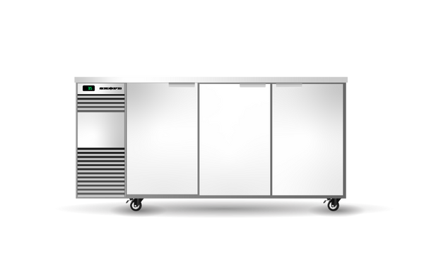 BackBar 3 Solid Swing Door Fridge