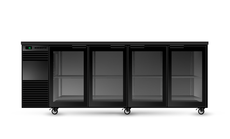 SKOPE BB.4.GSW BackBar 4 Glass Swing Doors Fridge