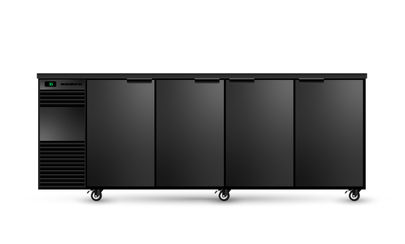 BackBar 4 Solid Swing Door Fridge