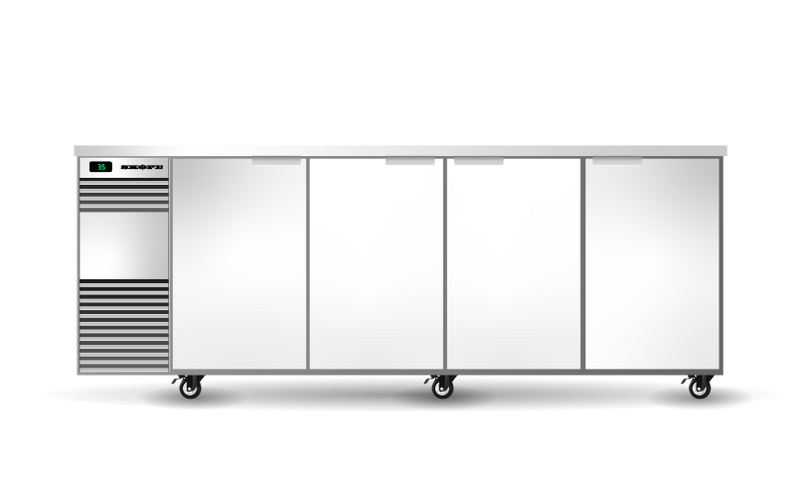 BackBar 4 Solid Swing Door Fridge