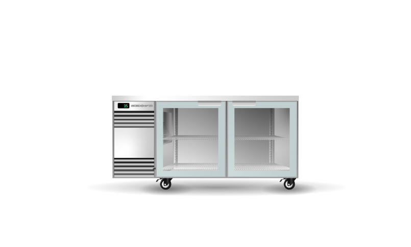 SKOPE SL.2.GSW BackBar 2 Glass Swing Doors SlimLine Fridge